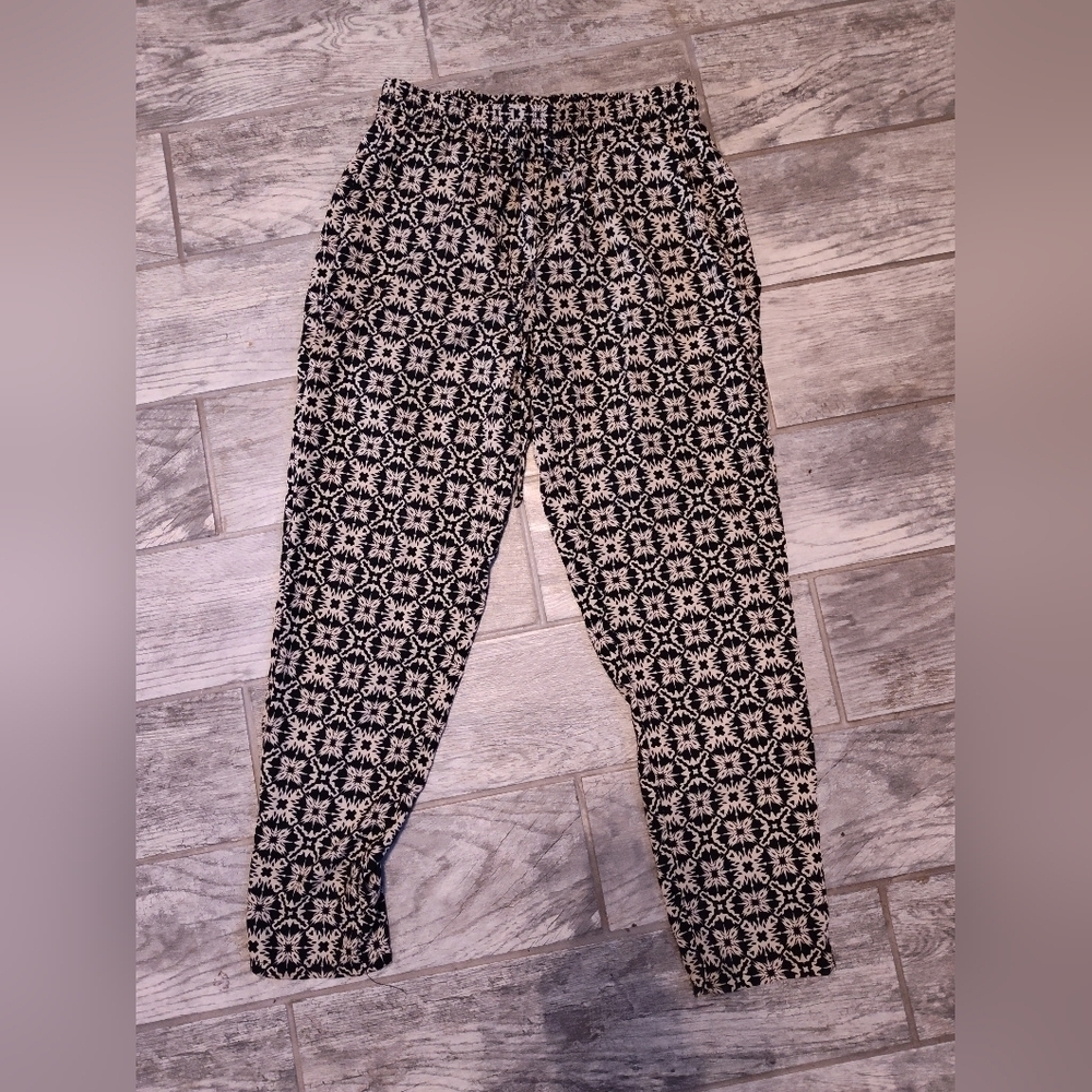 Black and White Patterned Women's Pants #179